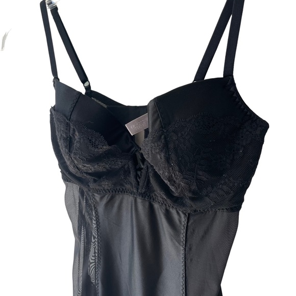 Victoria's Secret Black Balconette Bra Lingerie Nightie 36C - Picture 2 of 5